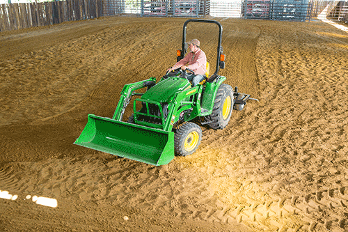 What are the features of a John Deere compact utility tractor?